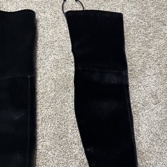 Stuart Weitzman Highland Nero Stretch Velvet Over-the-Knee Boot sz 8 New Imperf - Picture 9 of 16
